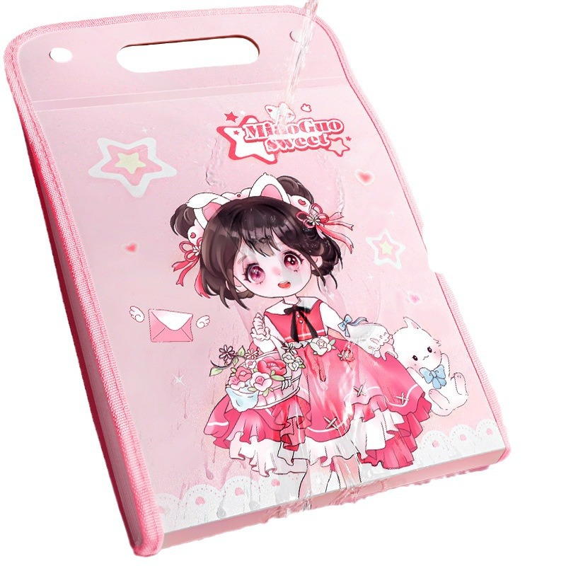 Bolsa de rollo de prueba de carpeta portátil A4 bolsa de órgano de mano de gran capacidad de múltiples capas para estudiantes de escuela primaria bolsa de almacenamiento de rollo