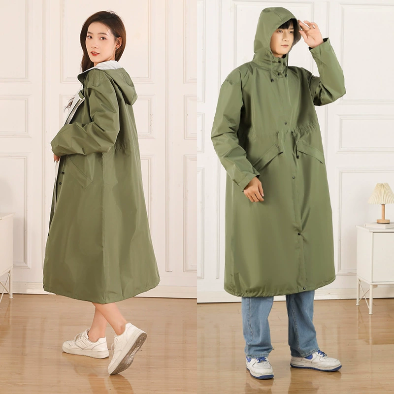 Trench coat, raincoat, long travel jacket for men and women for hiking