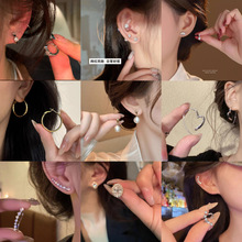 简约百搭耳钉小众高级感小巧耳环耳骨钉珍珠设计感网红爆款耳饰