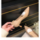 Sheepskin 528-1 2023 New Fashion Mid Heel Pointed Single Shoes Thin Heel Women's Single Shoes