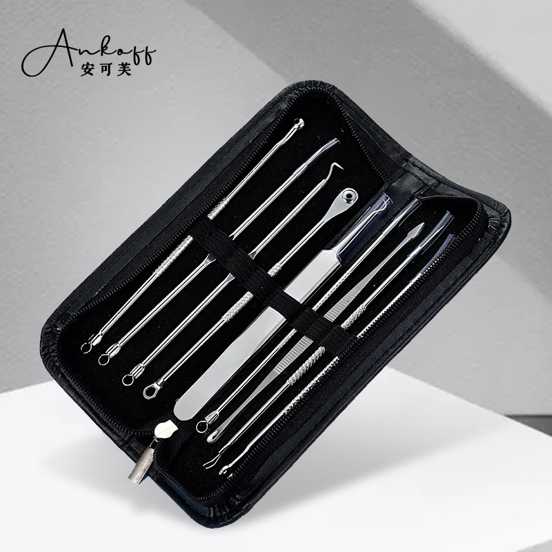 Stainless steel acne needle suite