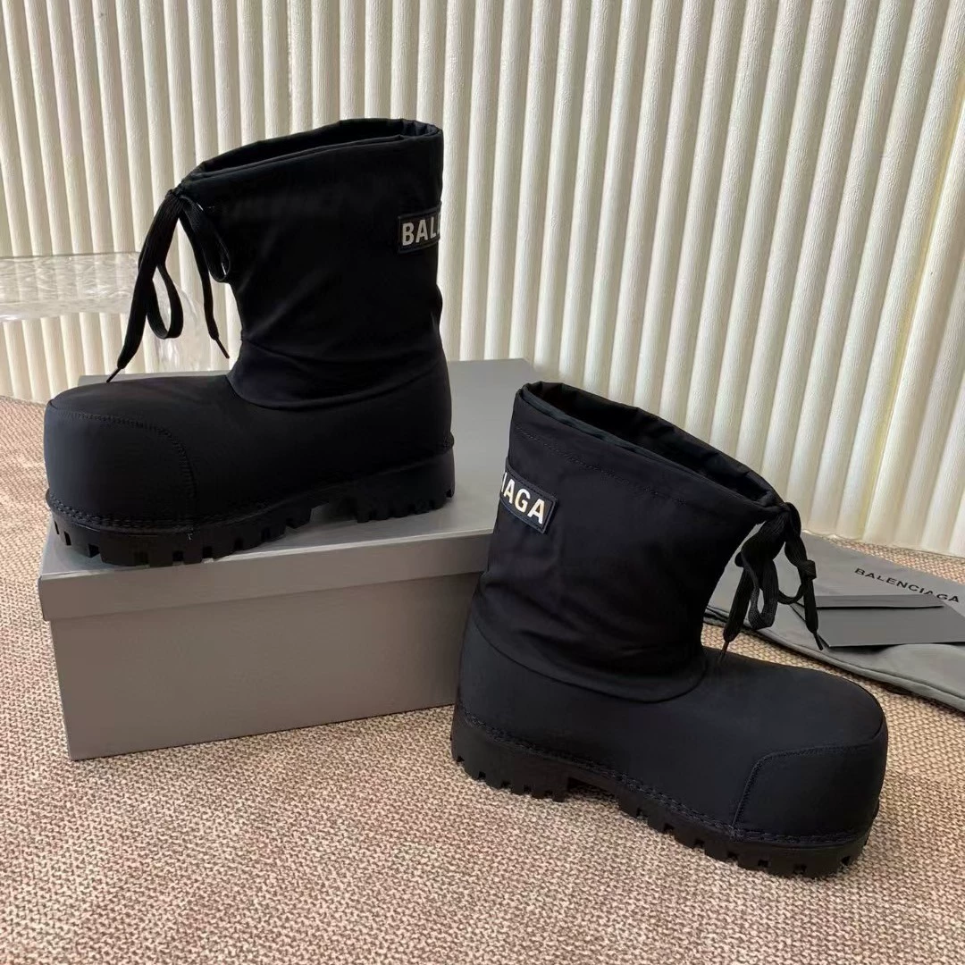 Лыжи большая голова снежные сапоги 2024 зимний новый водонепроницаемый нескользящий шнурок с толстым дном