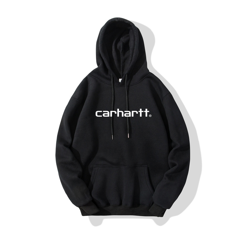 Amazon cross-border European and American fashion brand carhartt new men's and women's fleece-lined sweater fashion casual pullover hoodie