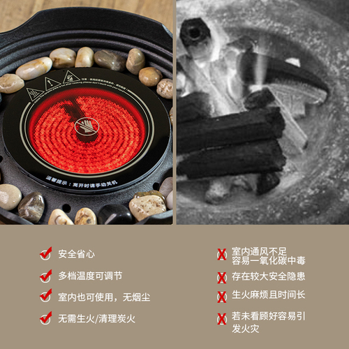 Furnace tea brewing household indoor roasted tea full set Japanese tea boiler steaming teapot electric ceramic stove accessories baking stove