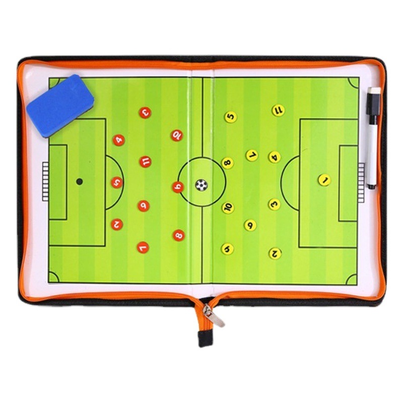 Football Tactical Board Folding Basketball Coach Board Leather Folding Teaching Board Magnetic Wipe Board Command