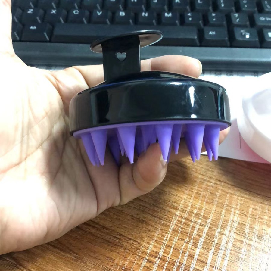 Temu en nombre del champú de pelo artefacto lavado de cuero cabelludo masaje champú peine champú cepillo masajeador peine de silicona rascador de pelo