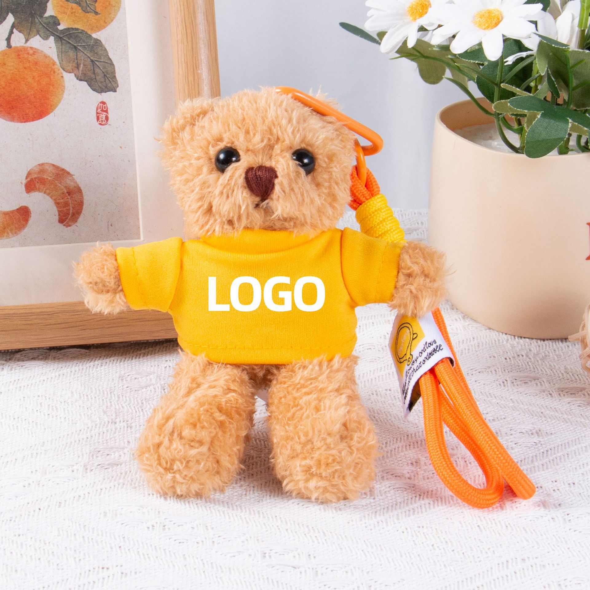Teddy Bear Keychain Colgante Bolsa accesorios de ropa impresa LOGO vestido Teddy Teddy Doll juguetes de peluche