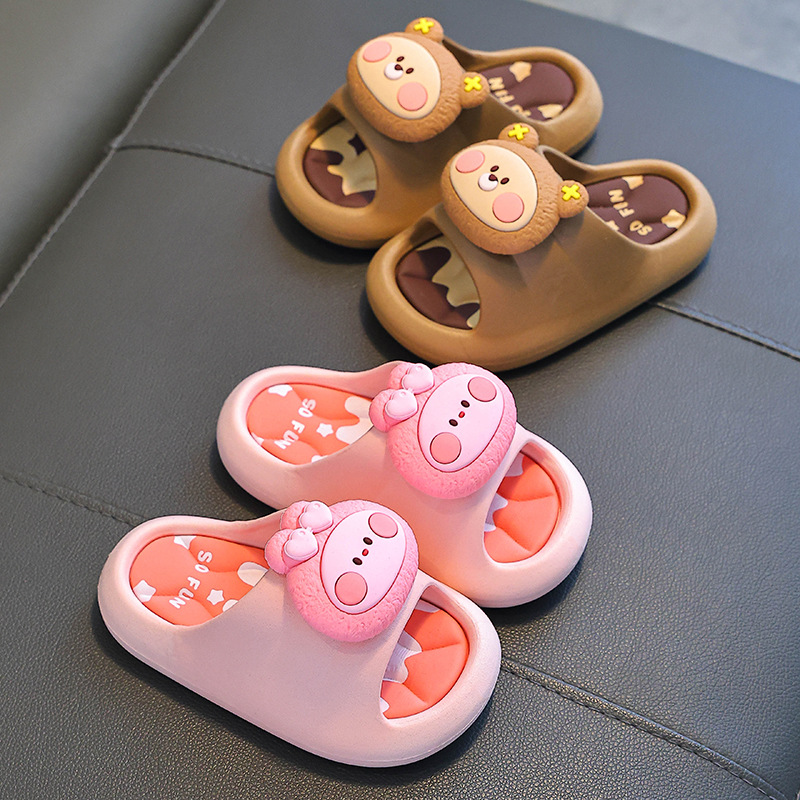 Zapatillas de verano para niños, niñas y niñas antideslizantes con suela suave, padres y niños baños en interiores para niños, zapatillas de playa