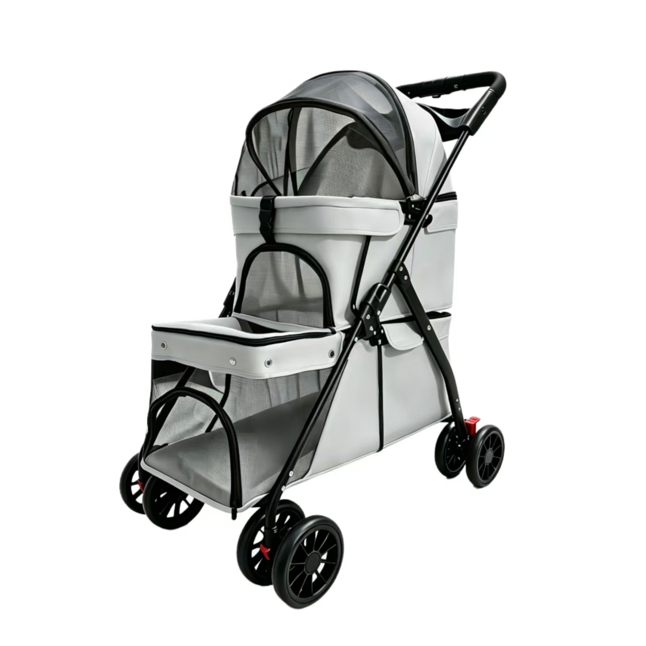 Cochecito Plegable para Mascotas de Metal, Plegable, para Exteriores