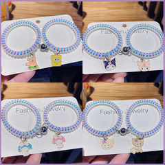 Korean Version New Phone Cord Couple Bracelets with Jade Dog Mutual Attraction Best Friend Bracelet Wholesale for Stalls Students Posting on Social Media Accessories