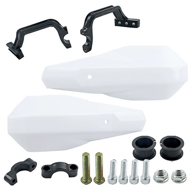 Off-road motorcycle four-wheel ATV modified hand handle mudguard anti-collision plastic hand guard multi-color selection (Motorcycle Safety Supplies) - plastic-small-hand-guard-white