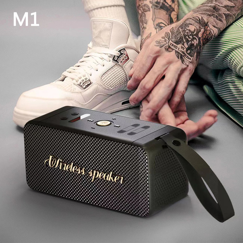 New M1 Retro Wireless Bluetooth Speaker Portable Portable Light Luxury Home Audio Ornaments Classic Marshall Style
