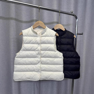 Lightweight down Vest for Women 2025 New Style 90 White Duck down Lightweight Versatile Vest Warm Waistcoat Short Style for Small People
