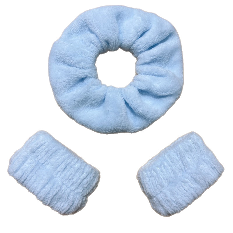 35cm 흡수성 머리끈 + 손목 - 블루 (15*20*3cm*80g)