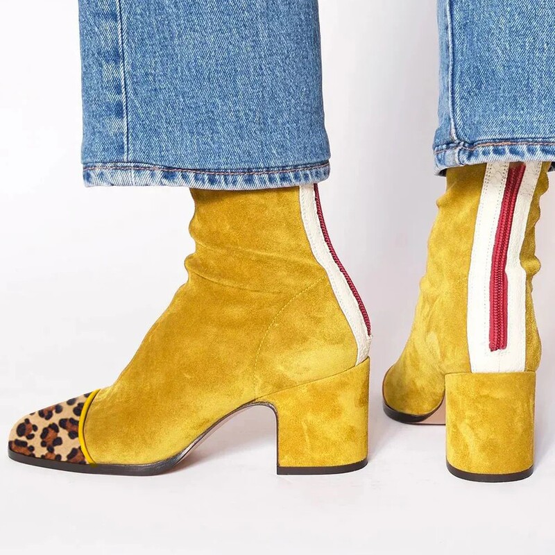 In-Stock Amazon Autumn and Winter New Fashion High-Heeled Suede Boots, Sizes 40-43, Low-Cut British Style Square-Toe Women's Boots Trendy In-Stock Amazon Autumn and Winter New Fashion High-Heeled Suede Boots, Sizes 40-43, Low-Cut British Style Square-Toe Women's Boots Trendy