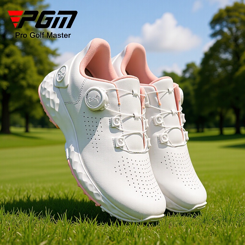 Pgm Golf Shoes for Women, Anti-Slip, Waterproof, Breathable, Inner Rotating Button, Ring-Shaped Support, Height-Increasing Shoes Pgm Golf Shoes for Women, Anti-Slip, Waterproof, Breathable, Inner Rotating Button, Ring-Shaped Support, Height-Increasing Shoes