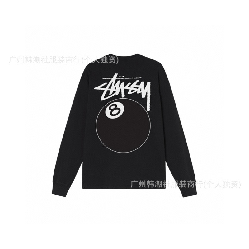 オリジナルラベルクロスボーダー新しいトレンディなブランド stu ツアークラシックレタープリントラウンドネック長袖 Tシャツドロップシッピング|undefined