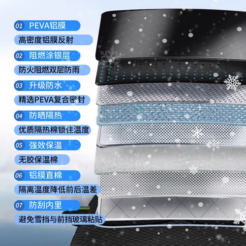 Car snow cover, front windshield cover, anti frost and anti freezing, winter windshield snow cover, winter car cover cloth thickened