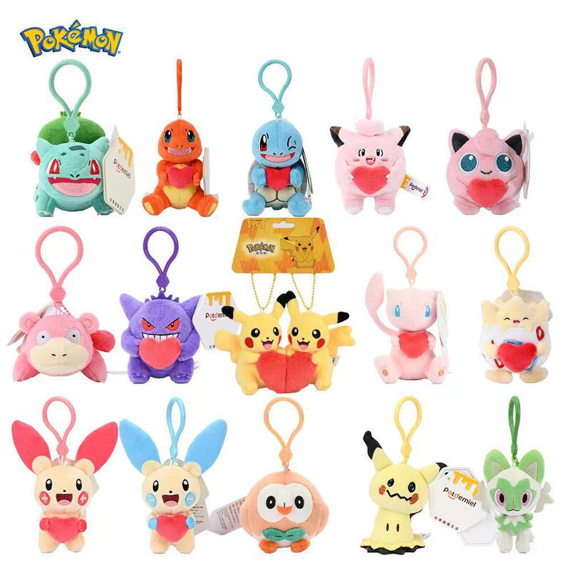 Authentic Pokémon Keychain Pikachu Plush Toy Pokémon Gengar Doll Keychain Cute