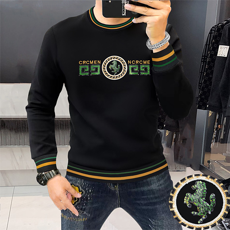men's sweater embroidery letters between the threads long sleeved men's autumn clothing fashion brand men's youth shirt_viptrois.com