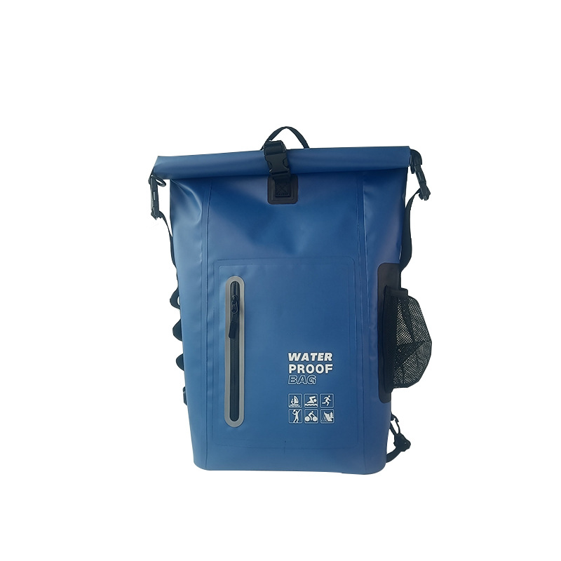 Transfronterizos al aire libre 25L bolsa impermeable de montaña viajes de ocio acampada mochila de gran capacidad PVC bolsa impermeable personalizada