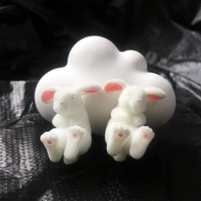 1 Pair Cute Rabbit Resin Women's Ear Studs display picture 4