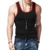 Men's Tank Top With Contrast Color Design Sleeves|ms