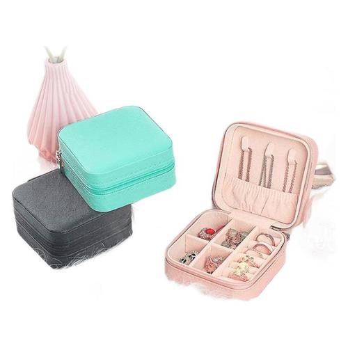 Zipper bag accessories earrings ear studs necklace rings jewelry portable storage box jewelry box jewelry organizer