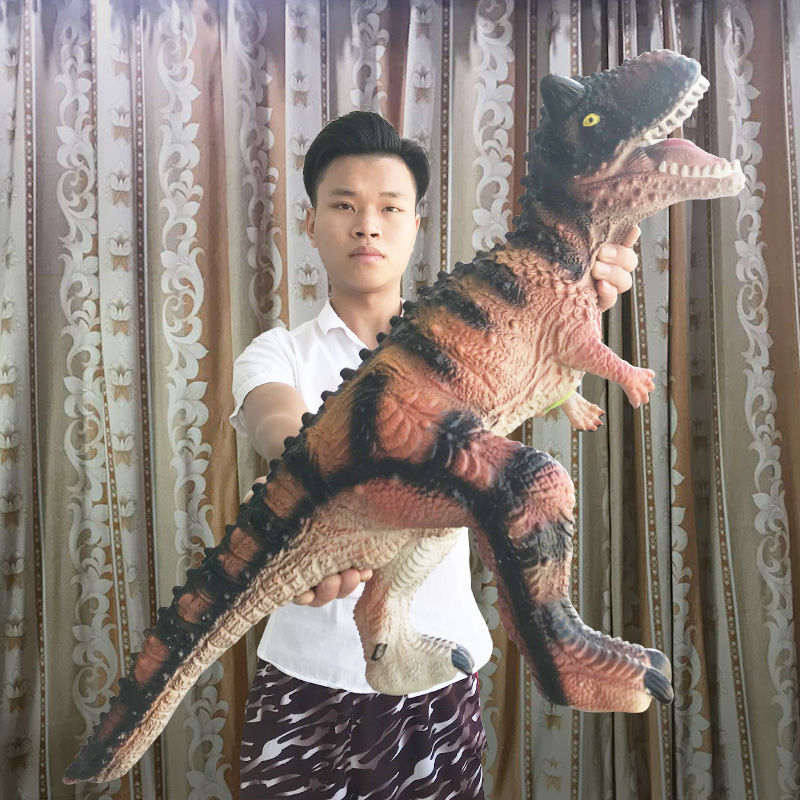Pegamento suave monta dinosaurio juguete simulación Tyrannosaurus rex puede sentarse Triceratops Brachiosaurus grande al por mayor y al por menor transfronterizo