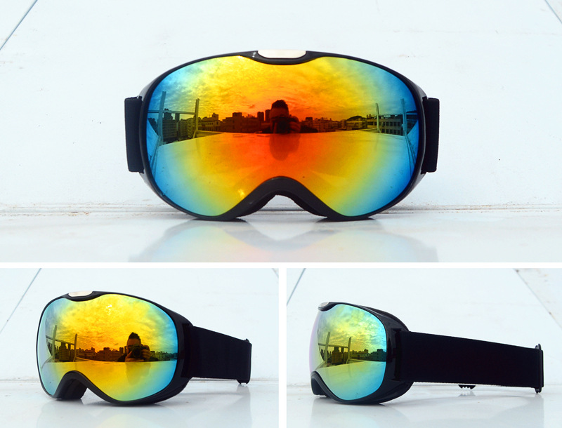 Unisex Children's ski goggles Large spherical glasses Cocker goggles/double anti-fog_voghion.com
