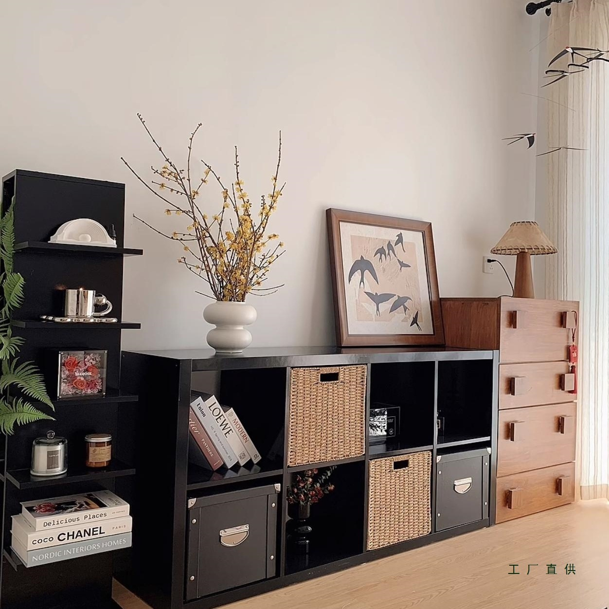 Cesta de almacenamiento de calabaza de agua tejida a mano imitación de vid, cesta de almacenamiento de algas plegable de gabinete de cuadrícula, cesta de almacenamiento