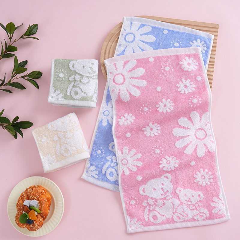 Serviette pour enfants en fibres de bambou et coton, petite serviette pour le visage, douce et non pelucheuse, vente en gros_voghion.com