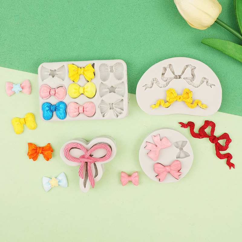 DIY molde de modelado de pastel de fondant de silicona molde de ritmo seco molde de fondant de arco múltiple