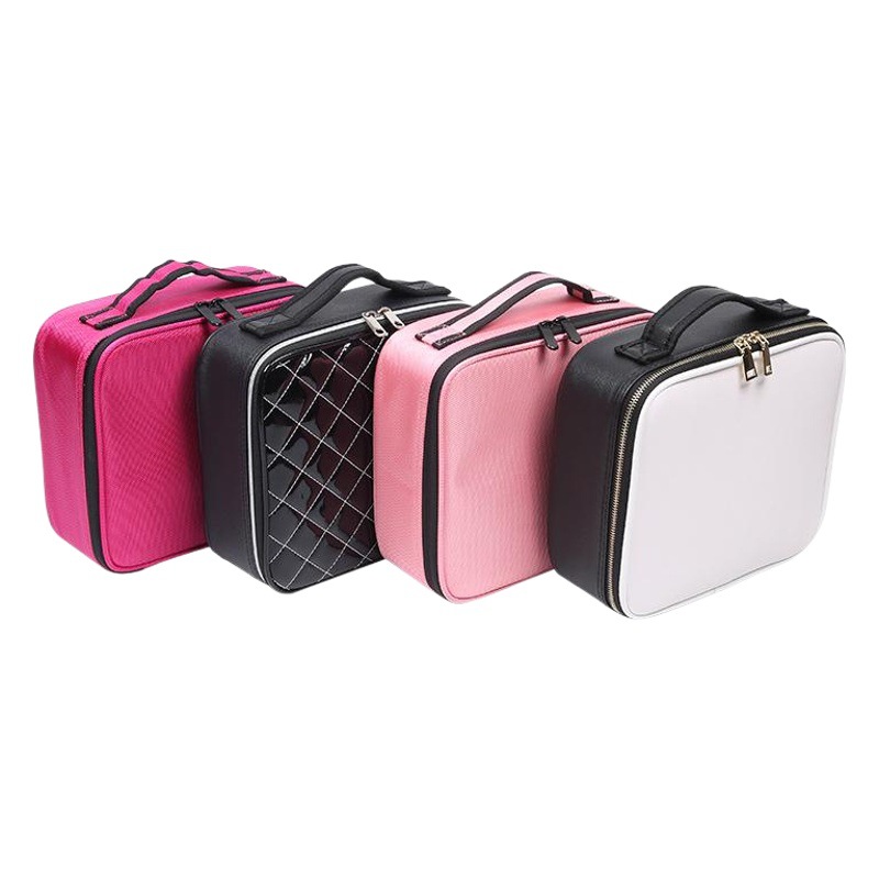 Profesional Portátil bolsa de cosméticos de tela Oxford bolsa de cosméticos portátil impermeable partición de almacenamiento multifuncional Kit de pestañas