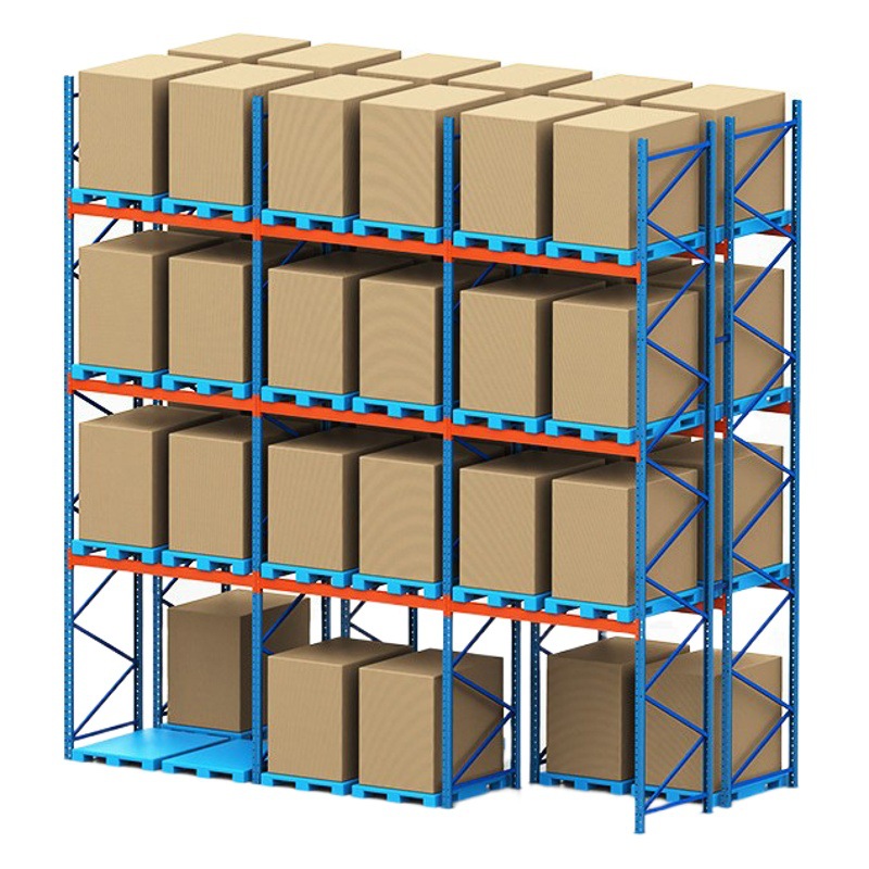 Estanterías de almacenamiento de alta resistencia para almacenes, estanterías industriales de acero de gran tamaño, tipo viga transversal para paletas, de múltiples niveles y de gran altura.