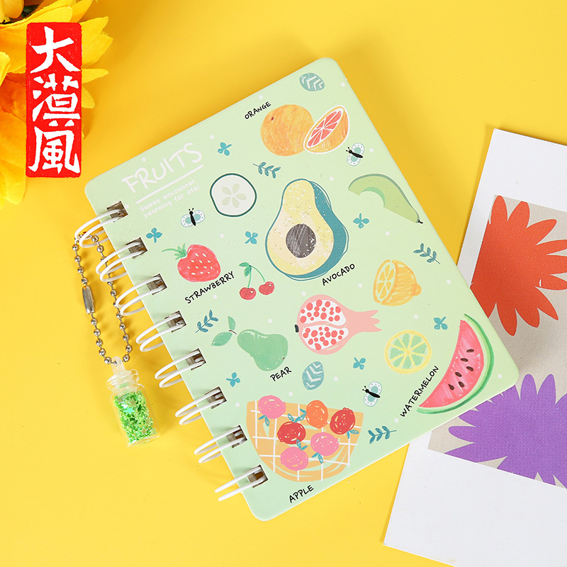 Cuaderno de hilo de hojas sueltas de frutas de dibujos animados para estudiantes cuaderno de papelería portátil nuevo fabricante de bloc de notas transfronterizo al por mayor