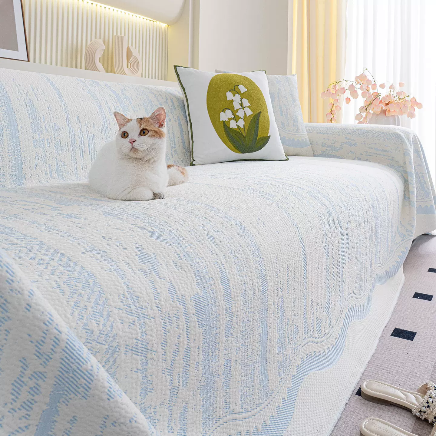 凉感冰丝沙发巾2026新款万能全盖夏季高级感沙发盖布一整张沙发毯