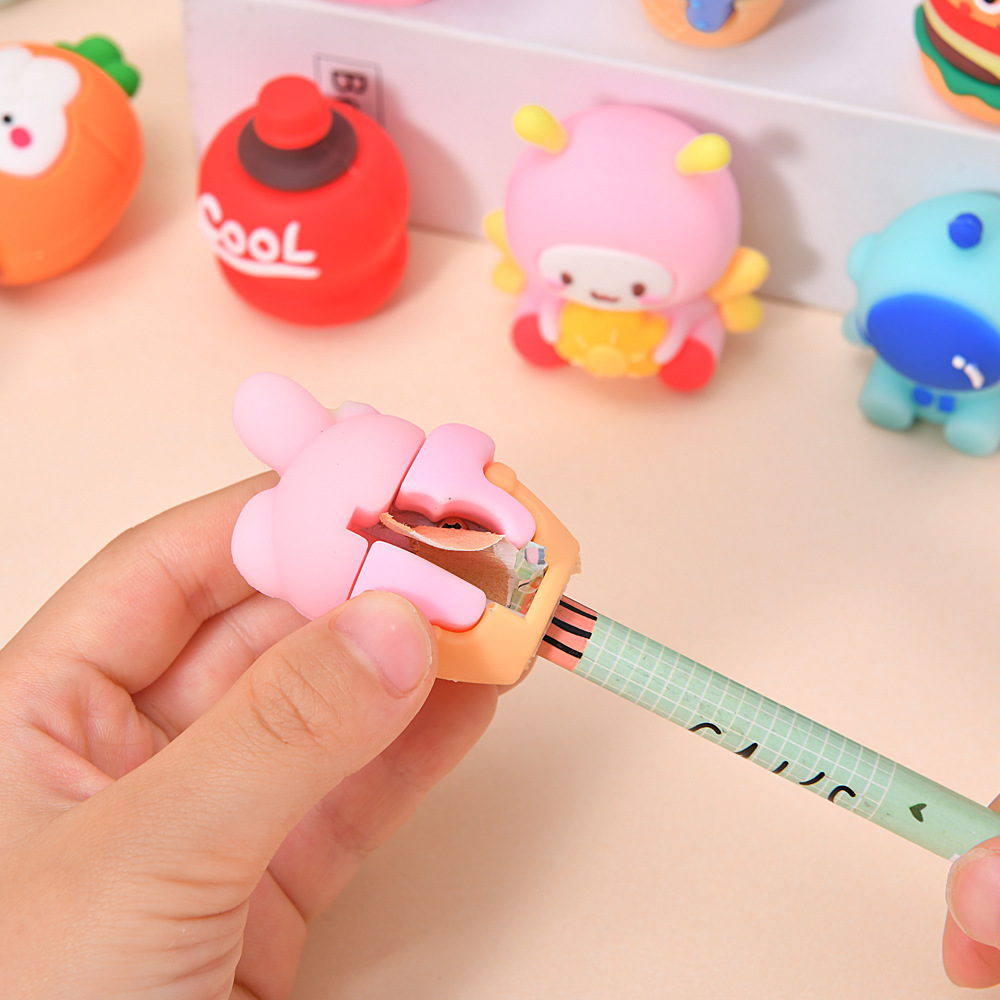 Cuchillo de lápices de modelado de dibujos animados lindo creativo Sacapuntas para niños Papelería de aprendizaje para estudiantes Sacapuntas Sacapuntas Sacapuntas al por mayor