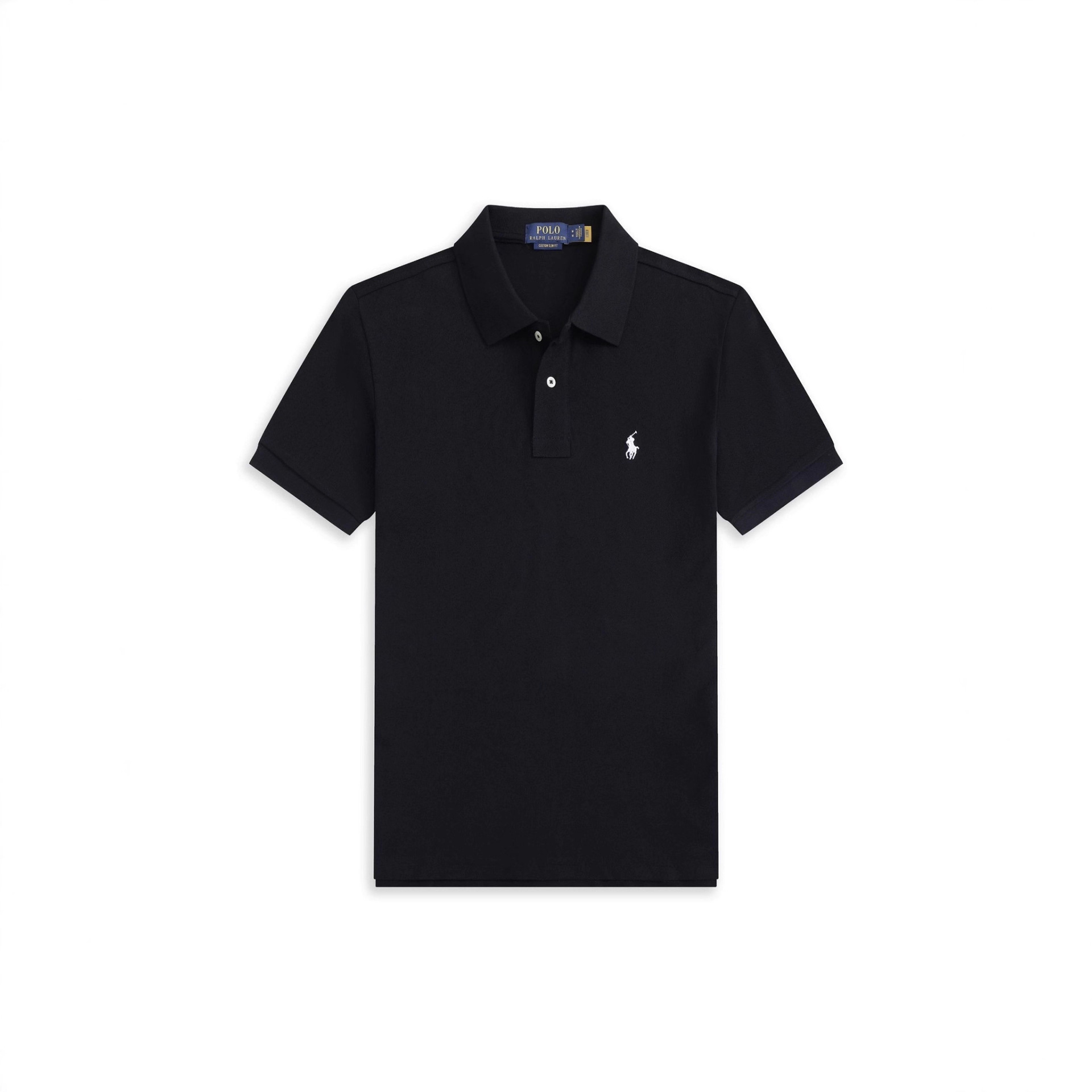 New Summer Long-Sleeved Men's and Women's Polo Shirts with Pony Rl Embroidery, Casual Business Lapel Short-Sleeved Solid Color