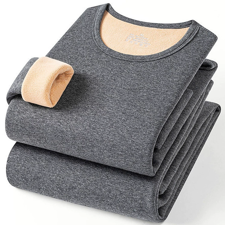 [Чистый хлопок огромный толстый кашемир] Осенний и зимний комплект термобелья мужской бархат утолщенный холодный осенний брюки