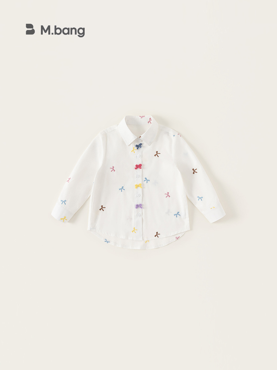 Youbao ropa para niños camisa de manga larga para niñas primavera nueva camiseta de lazo de dibujos animados para niños primavera camisa para niños grandes