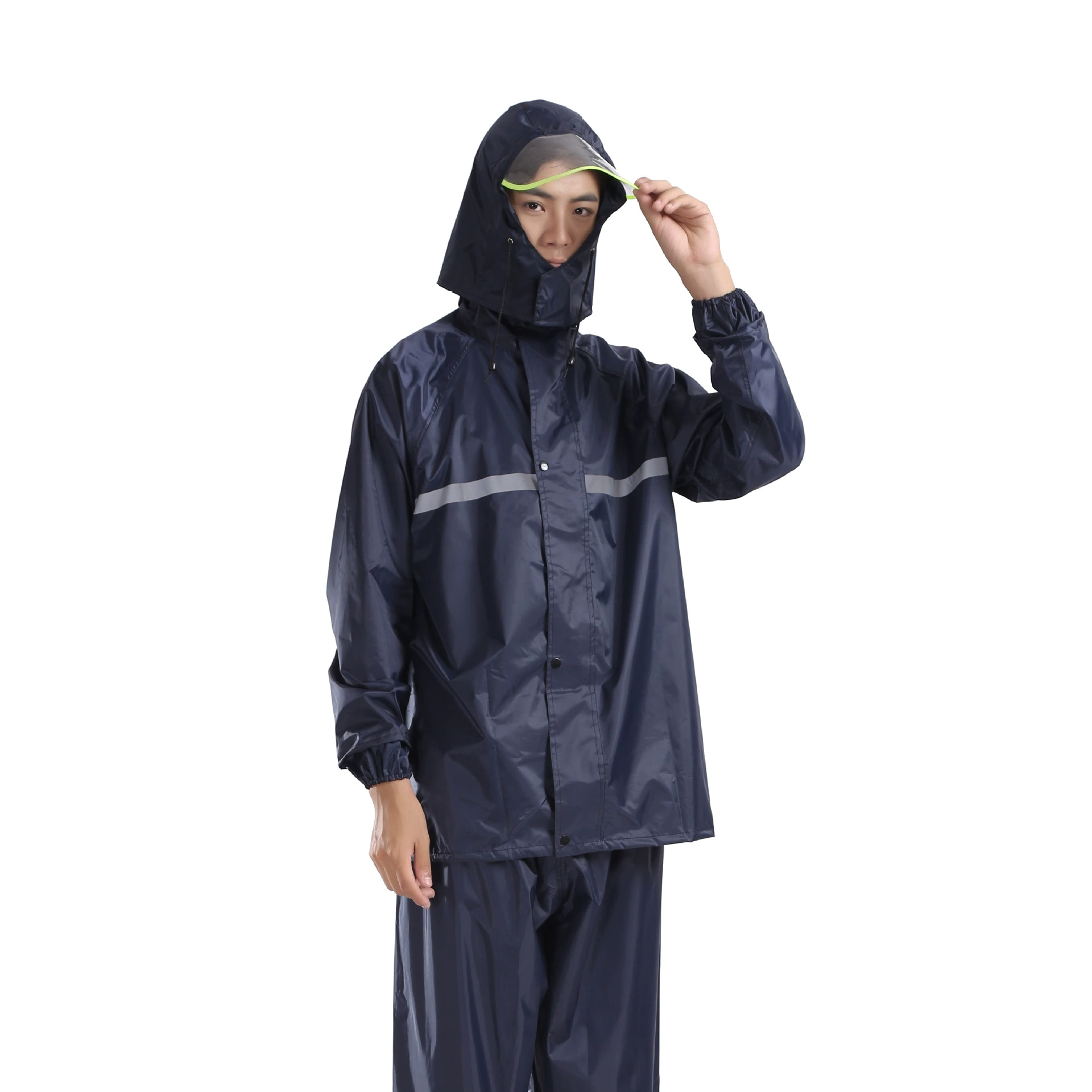 Raincoat, split retroreflective trousers, wholesale, increased thickness