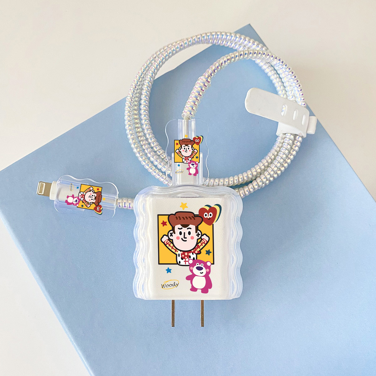 Apple 20w-F2 Wanju Total Movement - 오버레이 헤드기어 + 웨이브 라인 클립 + 1m 레이저 화이트 로프 + 화이트 스트랩