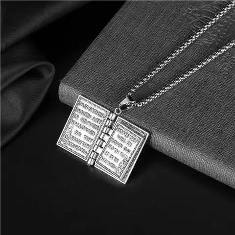 Personalized Cross Scripture Pendant Necklace For Men And Women_voghion.com