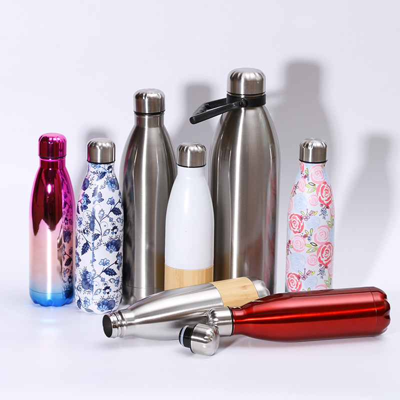 Al Aire Libre de acero inoxidable 304 termo taza creativa galvanoplastia de moda botella de Coca-coque portátil coche de equitación deportes botella de agua