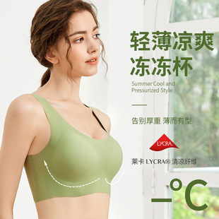 [Lycra Antibacterial] Size-Free, Seamless Intimates, Wire-Free, Semi-Fixed Comfortable Vest-Style Bra, Full Cup