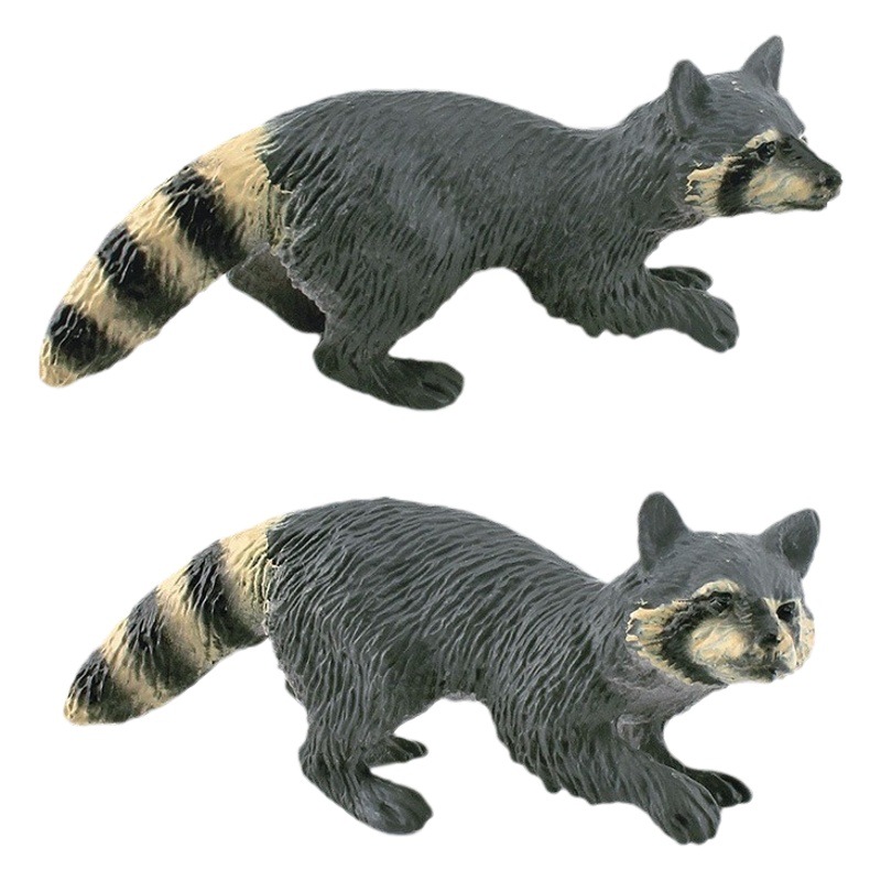 Simulación DE LOS NIÑOS animal salvaje mapache modelo pequeño mapache Panda plástico sólido muñeca estática decoración juguete