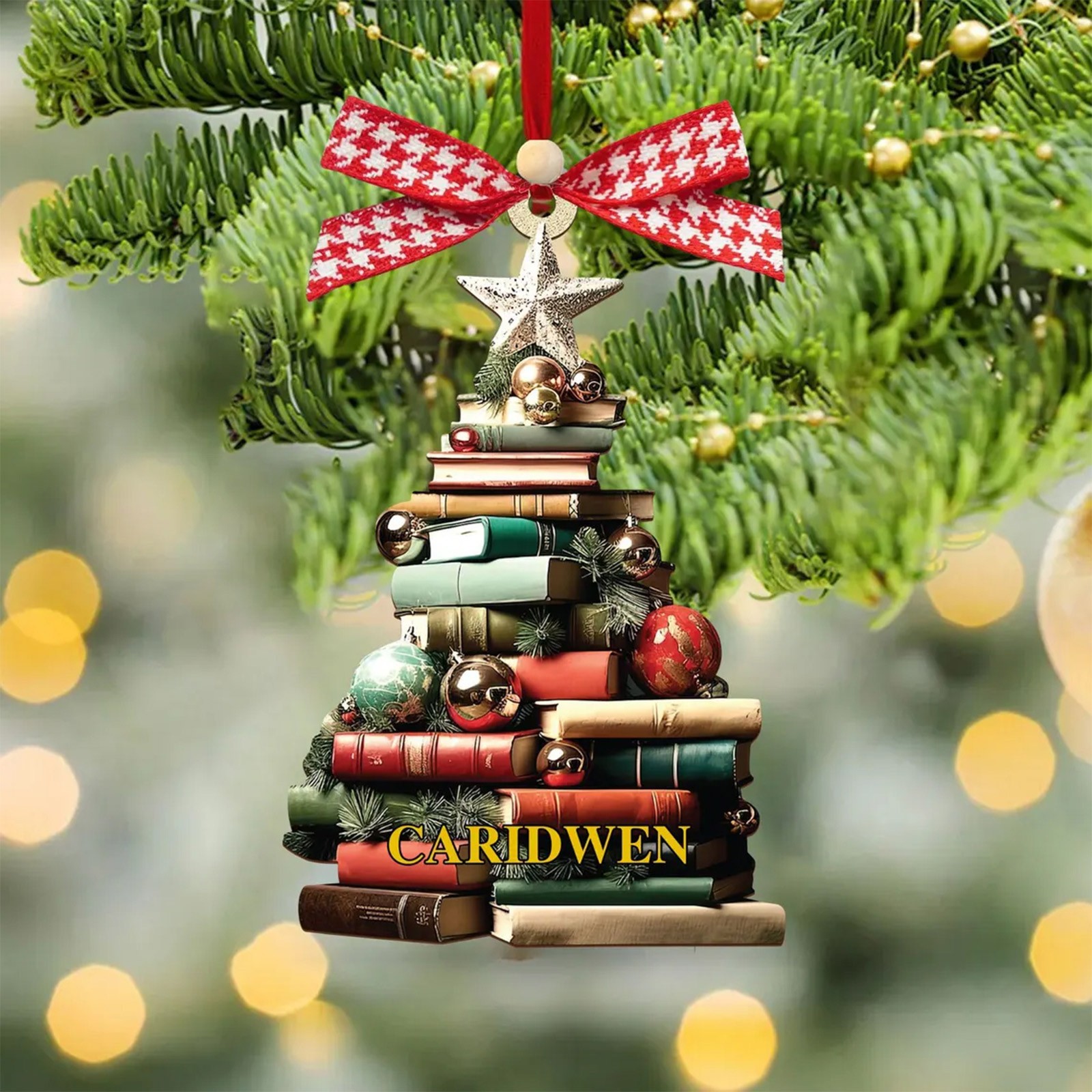 Nuevos colgantes de Navidad transfronterizos decoración del árbol de Navidad colgantes de automóviles colgantes de libros acrílicos planos
