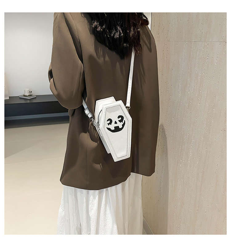 Halloween Women's Pu Leather Pumpkin Cute Ghost Square Zipper Shoulder Bag Crossbody Bag display picture 6