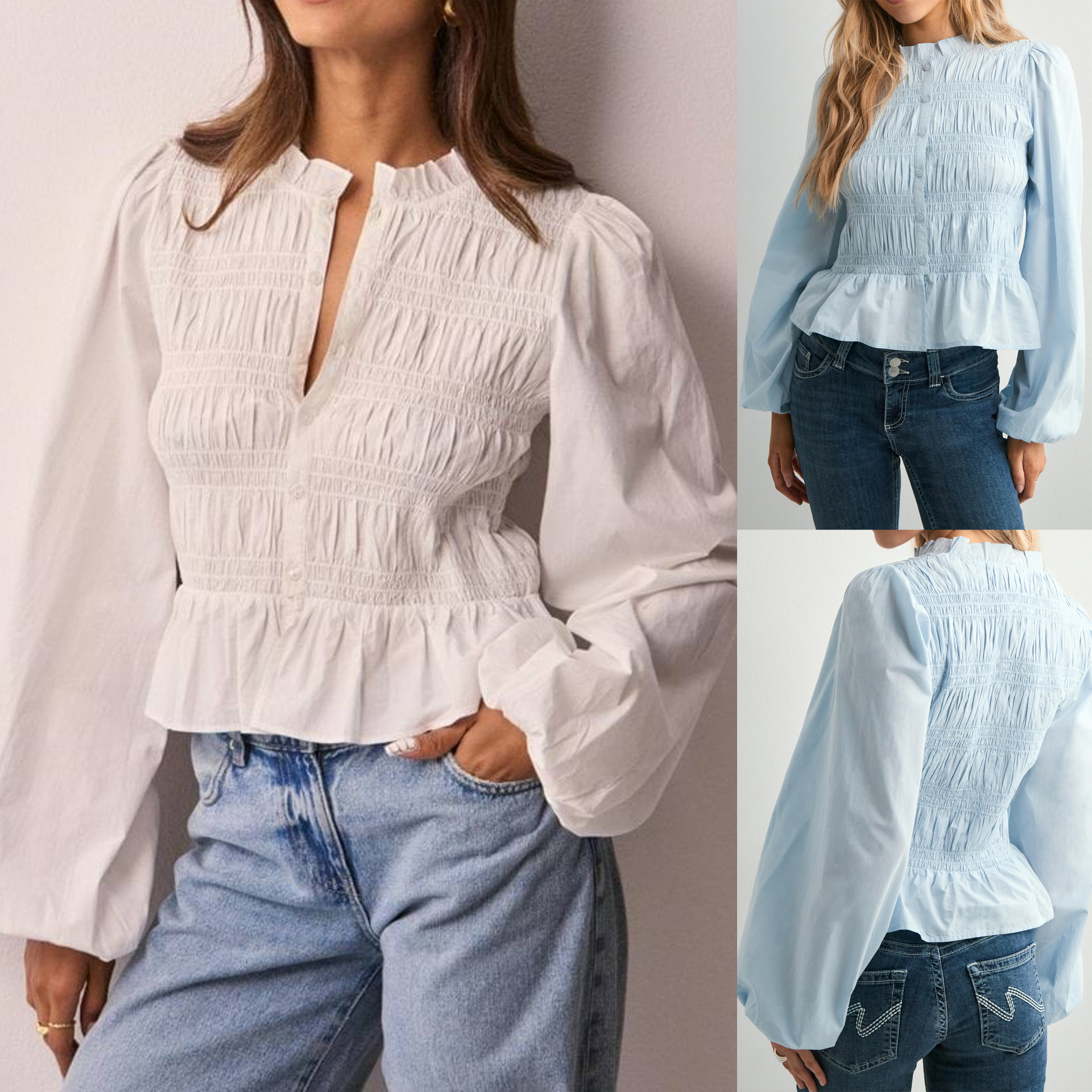 Solid Colour Slim-fit Cardigan Shirt For Women Casual Versatile_voghion.com